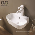 popular design white modern bathroom sanitary wall mount sink